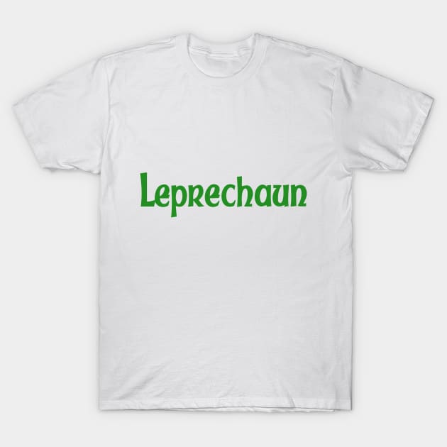 Leprechaun Typographic Design T-Shirt by petersarkozi82@gmail.com